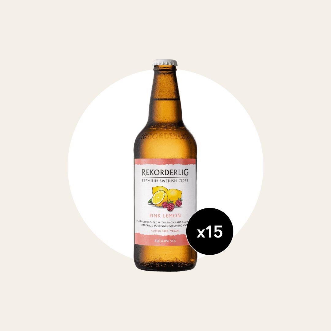 15 x Rekorderlig Pink Lemon Cider 500ml Bottles