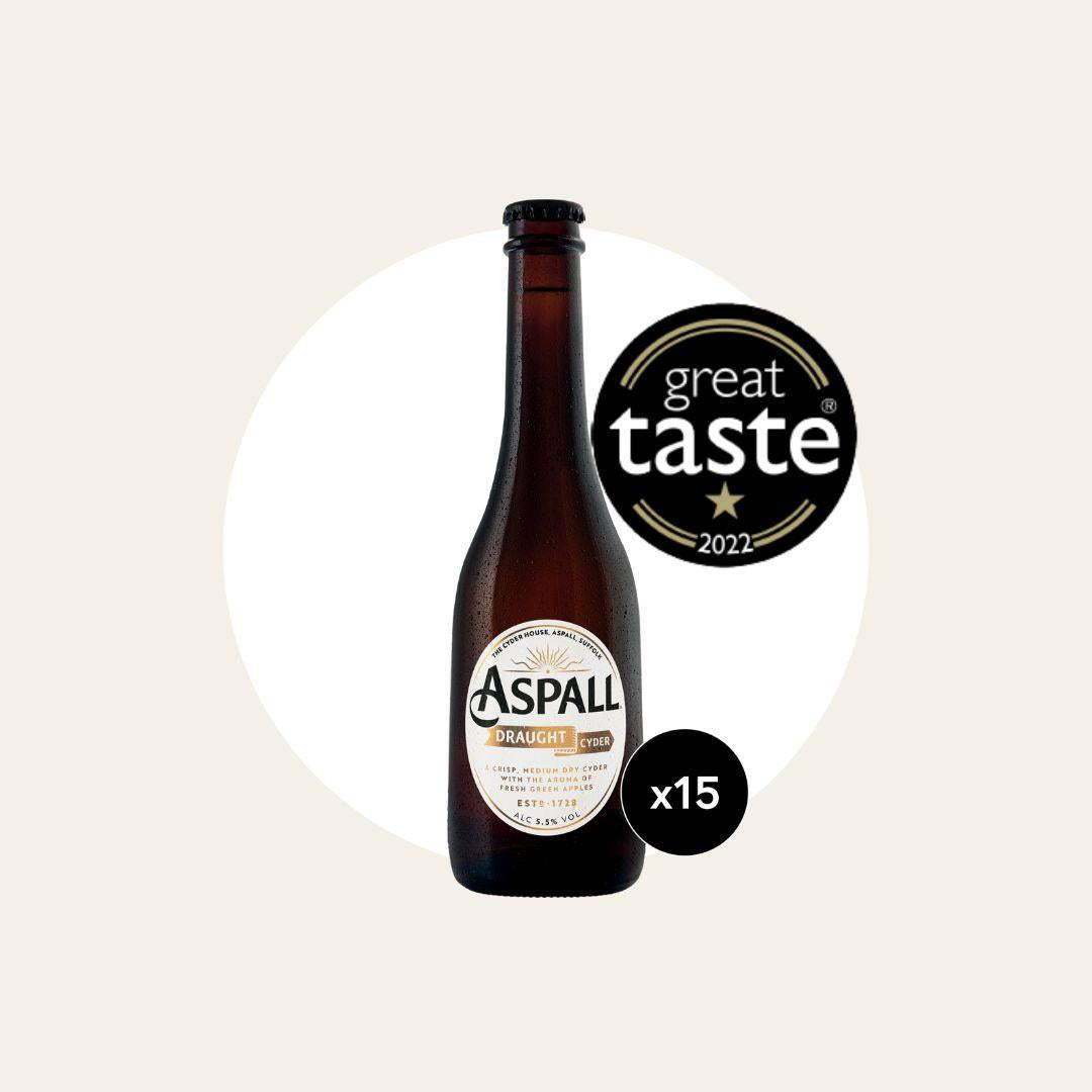 15 x Aspall Draught Cyder 330ml Bottles