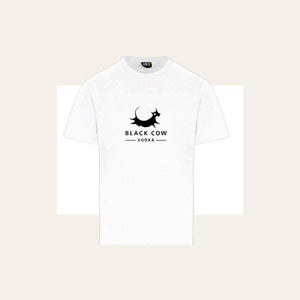 Black Cow White T-Shirt Extra Large