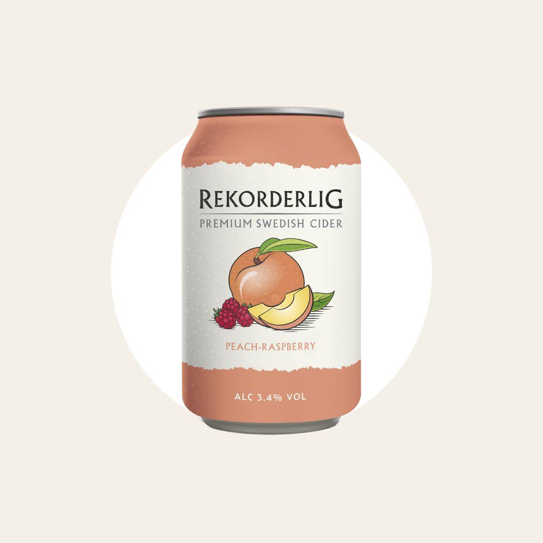 10 x Rekorderlig Peach Raspberry Cider 330ml Cans