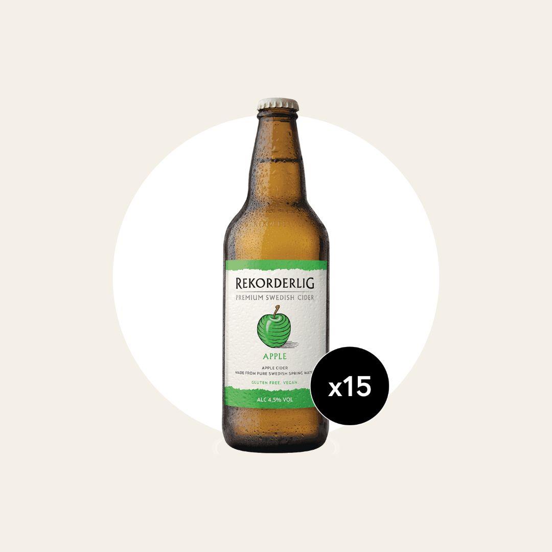 15 x Rekorderlig Apple Premium Cider 500ml Bottles