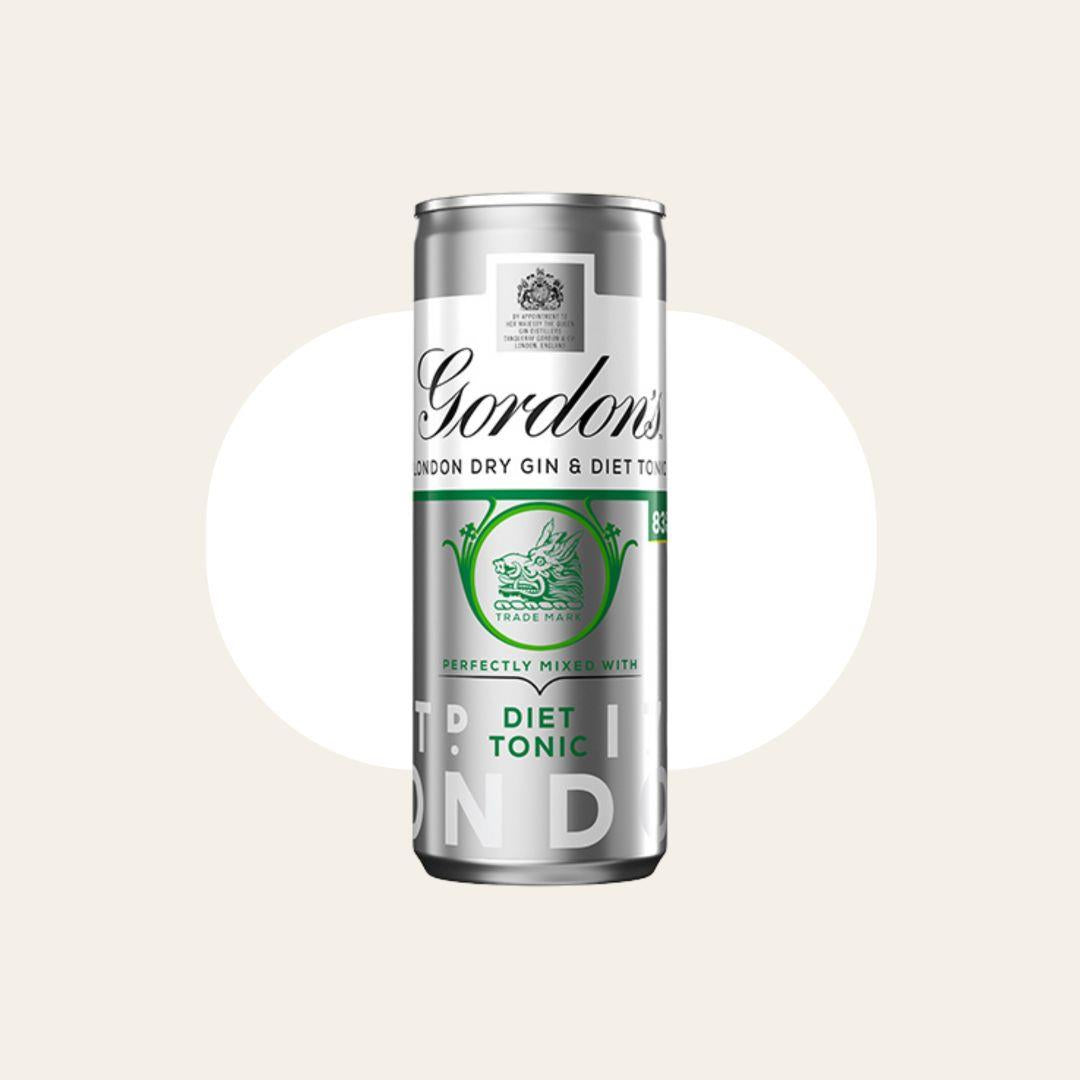 12 x Gordon's & Diet Tonic 250ml Cans