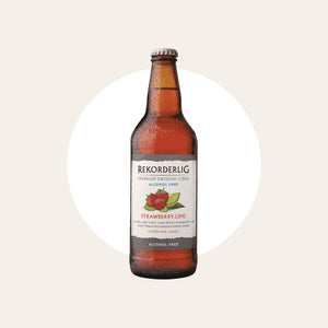 15 x Rekorderlig Strawberry Lime Alcohol Free Cider 500ml Bottle