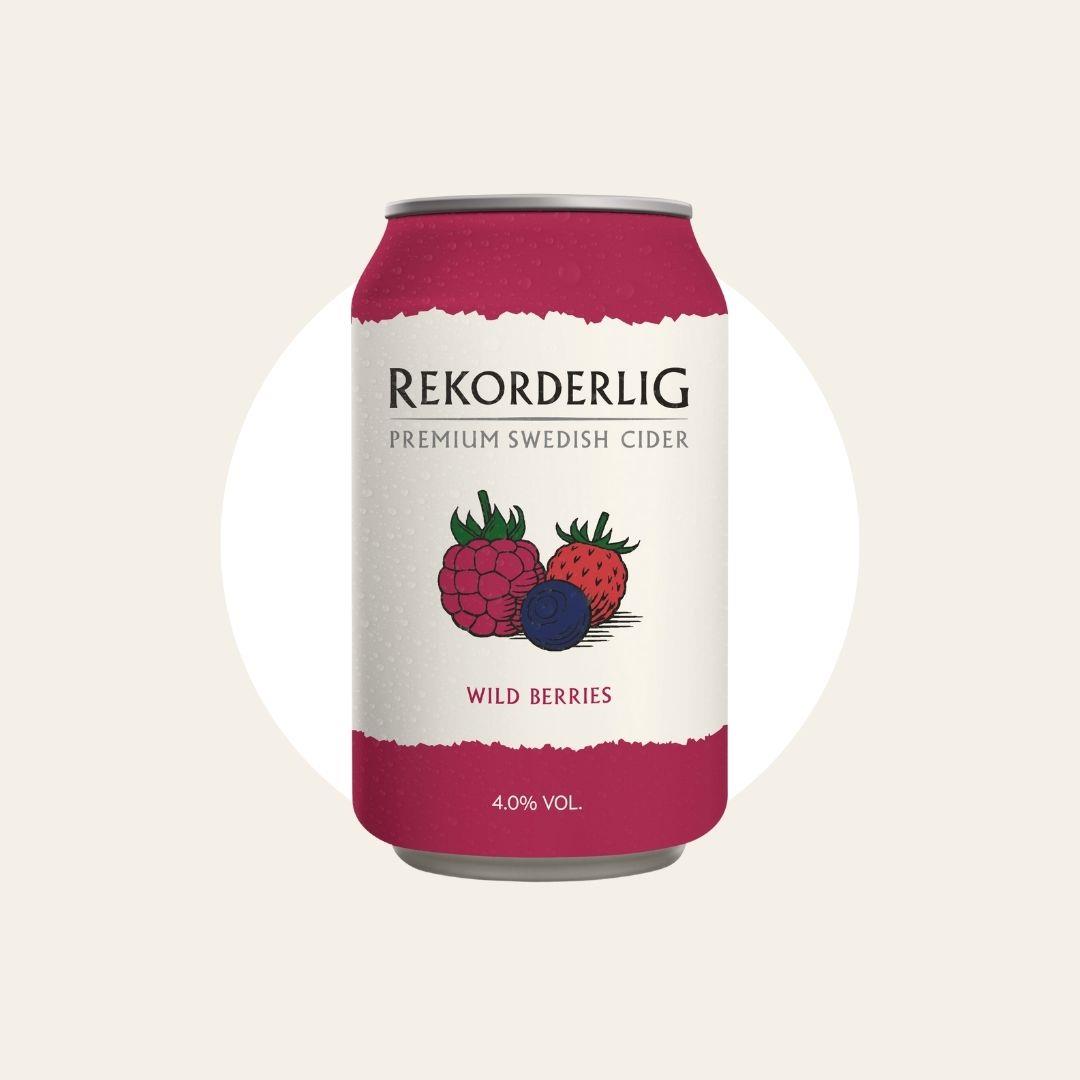 24 x Rekorderlig Wild Berries Cider 330ml Cans