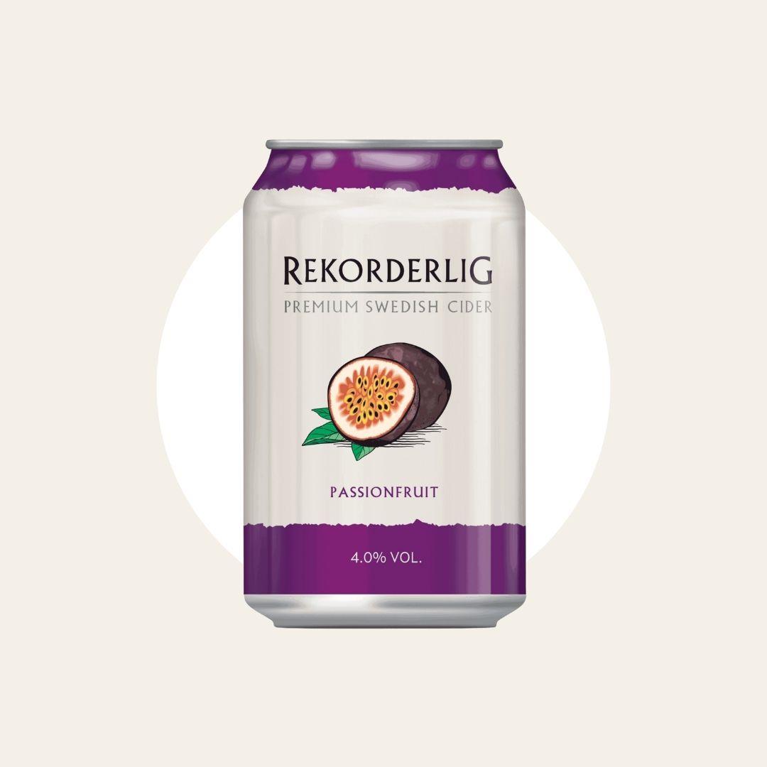 24 x Rekorderlig PassionFruit Cider 330ml Cans